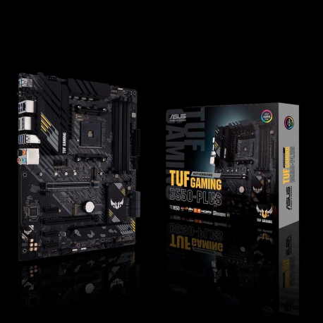 ASUS TUF GAMING B550-PLUS - Motherboard - ATX - Socket AM4 - AMD B550 Chipset - USB-C Gen2, USB 3.2 Gen 1, USB 3.2 Gen 2 - 2.5 Gigabit LAN - onboard graphics (CPU required) - HD Audio (8-channel) - 4
