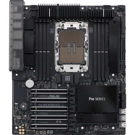 ASUS PRO WS W790-ACE - Motherboard - SSI CEB - LGA4677 Socket-E - W790 Chipset - 10 Gigabit LAN, 2.5 Gigabit LAN - HD Audio (8-channel) - 1