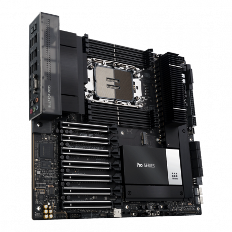 ASUS PRO WS W790E-SAGE SE - Motherboard - SSI EEB - LGA4677 Socket-E - W790 Chipset - USB 3.2 Gen 1, USB 3.2 Gen 2x2, USB-C 3.2 Gen2, USB-C 3.2 Gen 2x2 - 10 Gigabit LAN, Gigabit LAN - HD Audio (8-channel) - 9