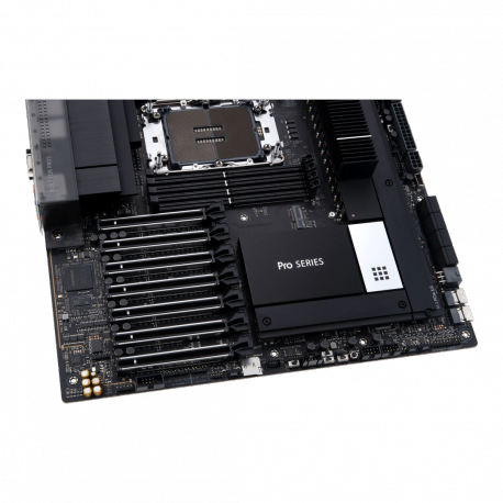 ASUS PRO WS W790E-SAGE SE - Motherboard - SSI EEB - LGA4677 Socket-E - W790 Chipset - USB 3.2 Gen 1, USB 3.2 Gen 2x2, USB-C 3.2 Gen2, USB-C 3.2 Gen 2x2 - 10 Gigabit LAN, Gigabit LAN - HD Audio (8-channel) - 18