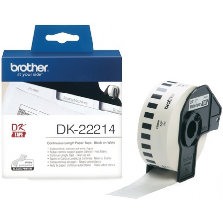 Brother DK-22214 - White - Roll (1.2 cm x 30.5 m) thermal paper - for Brother QL-1050, 1060, 1110, 500, 550, 560, 570, 580, 600, 650, 700, 710, 720, 820 - 0