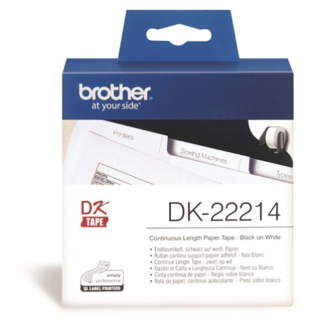 Brother DK-22214 - White - Roll (1.2 cm x 30.5 m) thermal paper - for Brother QL-1050, 1060, 1110, 500, 550, 560, 570, 580, 600, 650, 700, 710, 720, 820 - 1