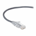 Black Box Slim-Net - Patch cable - RJ-45 (M) to RJ-45 (M) - 2.13 m - UTP - CAT 6 - booted, molded, stranded - grey