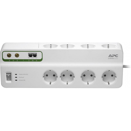 APC SurgeArrest Performance - Surge protector - AC 230 V - 2300 Watt - output connectors: 8 - Belgium, France - white - 1