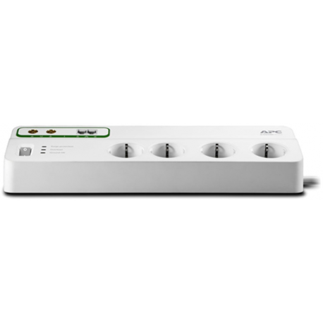 APC SurgeArrest Performance - Surge protector - AC 230 V - 2300 Watt - output connectors: 8 - Belgium, France - white - 2