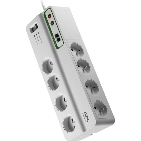 APC SurgeArrest Performance - Surge protector - AC 230 V - 2300 Watt - output connectors: 8 - Belgium, France - white - 4