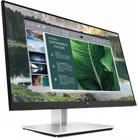 HP E24u G4 - E-Series - LED monitor - 24" (23.8" viewable) - 1920 x 1080 Full HD (1080p) @ 60 Hz - IPS - 250 cd / m² - 1000:1 - 5 ms - HDMI, DisplayPort, USB-C - sparkling black - for Elite Mobile Thin Client mt645 G7; EliteBook 830 G6; Pro Mobile Thin Client mt440 G3 - 2