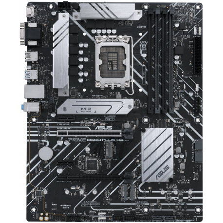 ASUS PRIME B660-PLUS D4 - Motherboard - ATX - LGA1700 Socket - B660 Chipset - USB 3.2 Gen 1, USB 3.2 Gen 2, USB-C 3.2 Gen 2x2, USB-C 3.2 Gen 1 - 2.5 Gigabit LAN - onboard graphics (CPU required) - HD Audio (8-channel) - 0