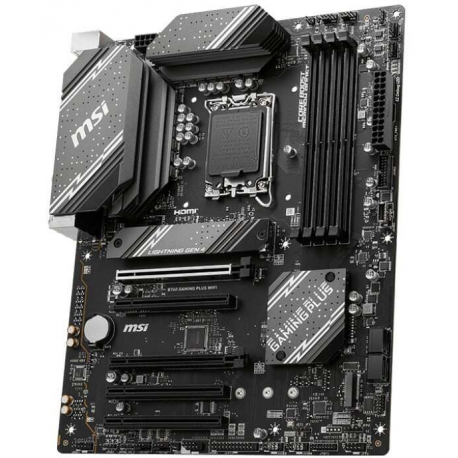 MSI B760 GAMING PLUS WIFI - Motherboard - ATX - LGA1700 Socket - B760 Chipset - USB 3.2 Gen 1, USB 3.2 Gen 2, USB-C 3.2 Gen2 - 2.5 Gigabit LAN, Wi-Fi 6E, Bluetooth - onboard graphics (CPU required) - HD Audio (8-channel) - 2