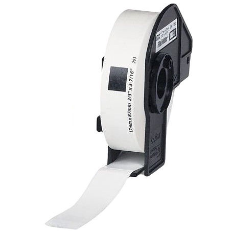 Brother DK-11203 - Black on white - 17 x 87 mm 300 label(s) (1 roll(s) x 300) file folder labels - for Brother QL-1050, 1060, 1110, 500, 550, 560, 570, 580, 600, 650, 700, 710, 720, 820 - 0