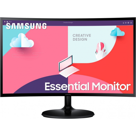 Samsung S24C360EAU - S36C Series - LED monitor - curved - 24" - 1920 x 1080 Full HD (1080p) @ 75 Hz - VA - 250 cd / m² - 3000:1 - 4 ms - HDMI, VGA - black - 0