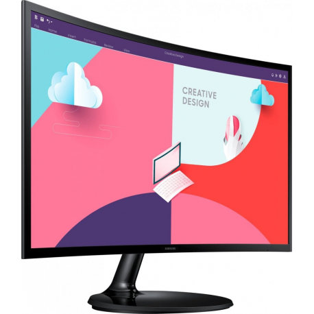 Samsung S24C360EAU - S36C Series - LED monitor - curved - 24" - 1920 x 1080 Full HD (1080p) @ 75 Hz - VA - 250 cd / m² - 3000:1 - 4 ms - HDMI, VGA - black - 3