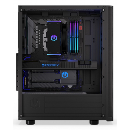 Endorfy Ventum 200 Air - Mid tower - ATX - windowed side panel (tempered glass) - no power supply (ATX) - black - USB / Audio - 5