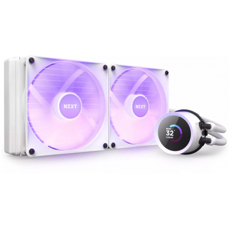NZXT Kraken 280 RGB - Processor liquid cooling system - (for: AM4, TR4, sTRX4, LGA1200, LGA1700, AM5, LGA115x Socket) - copper - 140 mm - matt white - 1