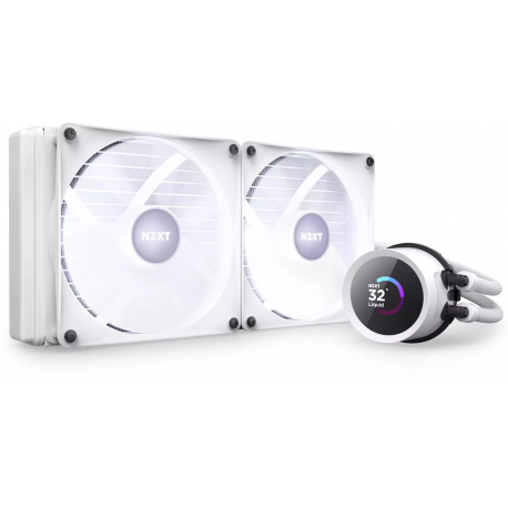 NZXT Kraken 280 RGB - Processor liquid cooling system - (for: AM4, TR4, sTRX4, LGA1200, LGA1700, AM5, LGA115x Socket) - copper - 140 mm - matt white - 2