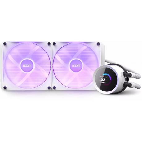 NZXT Kraken 280 RGB - Processor liquid cooling system - (for: AM4, TR4, sTRX4, LGA1200, LGA1700, AM5, LGA115x Socket) - copper - 140 mm - matt white - 4
