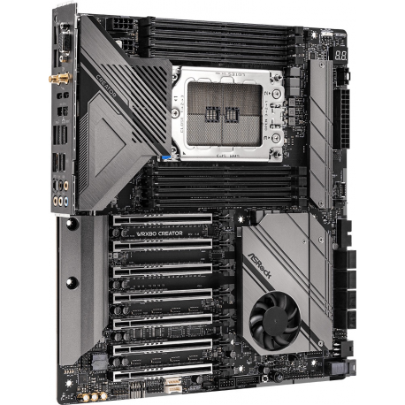 ASRock WRX80 Creator R2.0 - Motherboard - extended ATX - Socket sWRX8 - AMD WRX80 Chipset - USB 3.2 Gen 1, USB 3.2 Gen 2, USB4 - 10 Gigabit LAN, Bluetooth, Wi-Fi - onboard graphics - HD Audio (8-channel) - 1