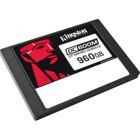 Kingston DC600M - SSD - Mixed Use - encrypted - 960 GB - internal - 2.5" - SATA 6Gb / s - 256-bit AES - Self-Encrypting Drive (SED) - 1