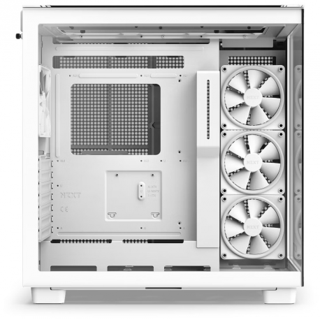 NZXT H series H9 Elite - Mid tower - ATX - windowed side panel (tempered glass) - no power supply - matt white - USB / Audio - 2