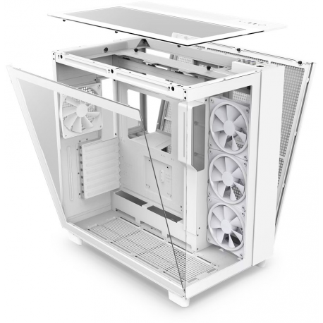 NZXT H series H9 Elite - Mid tower - ATX - windowed side panel (tempered glass) - no power supply - matt white - USB / Audio - 4