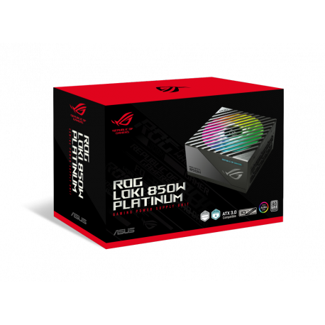 ASUS ROG Loki SFX-L Platinum - Power supply (internal) - ATX 3.0  /  SFX-L - 80 PLUS Platinum - AC 100-240 V - 850 Watt - 12