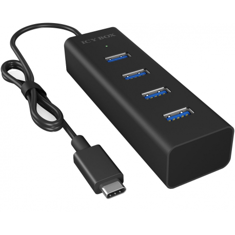 ICY BOX IB-Hub1409-C3 - Hub - 4 x SuperSpeed USB 3.0 - desktop - 0