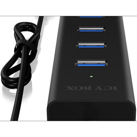 ICY BOX IB-Hub1409-C3 - Hub - 4 x SuperSpeed USB 3.0 - desktop - 3