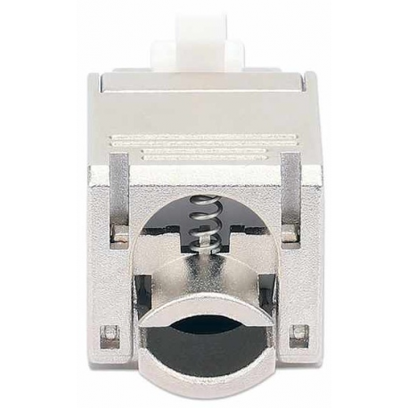 Intellinet Modular Plug Cat6a 10G Shielded Toolless RJ45 Modular Field Termination Plug, For Easy and Quick High-quality Cable Assembly in the Field, STP, for Solid & Stranded Wire, Gold-plated Contacts, Metal Housing - Network connector - RJ-45 (M) - STP - CAT 6a - IEEE 802.3bt - 3