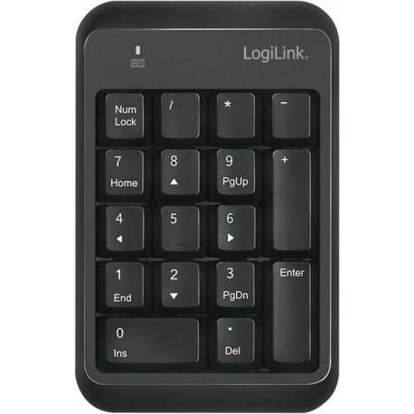 LogiLink - Keypad - wireless - Bluetooth 5.1 - black - 0
