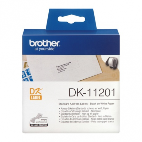 MediaRange - Paper - black on white - 29 x 90 mm 400 label(s) (1 roll(s) x 400 box - labels (alternative for: Brother DK-11201) - for Brother QL-1050, 1060, 1110, 500, 550, 560, 570, 580, 600, 650, 700, 710, 720, 820 - 0