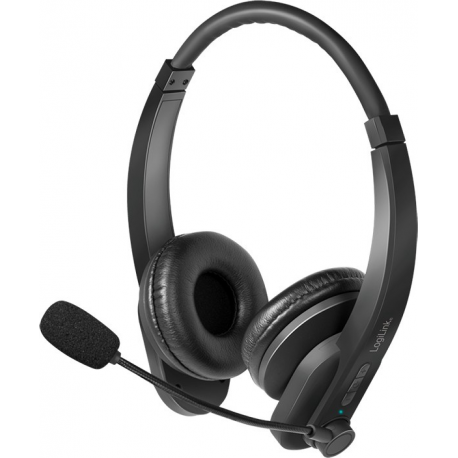 LogiLink - Headset - on-ear - Bluetooth - wireless - black - 0