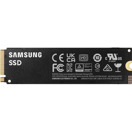Samsung 990 PRO MZ-V9P2T0CW - SSD - encrypted - 2 TB - internal - M.2 2280 - PCIe 4.0 x4 (NVMe) - 256-bit AES - TCG Opal Encryption 2.0 - integrated heatsink - for Sony PlayStation 5 - 3
