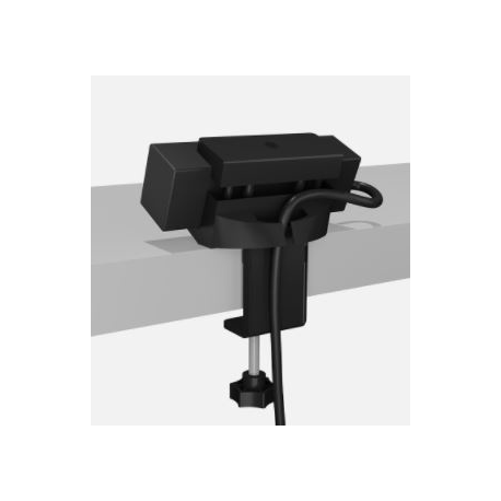 ICY BOX IB-MSA106-HH - Mounting kit (desk clamp mount, holder, pads) - for USB hub - plastic, metal, silicone - black - desk-mountable - 2