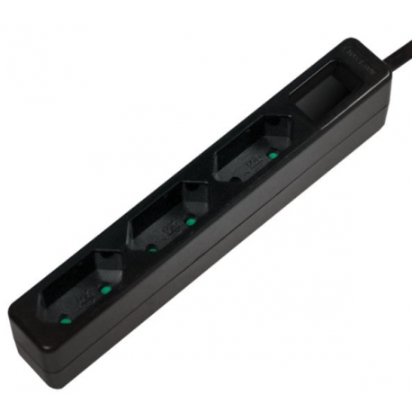 LogiLink - Slim - power strip - AC 250 V - 1700 Watt - output connectors: 3 (3 x Europlug) - 1.5 m cord - white - 0