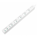 LogiLink - Slim - power strip - AC 250 V - 3400 Watt - output connectors: 6 (Europlug) - 1.5 m cord - white