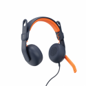 Logitech Zone Learn Wired On-Ear Headset for Learners, 3.5mm AUX - Headphones with mic - on-ear - replacement - wired - 3.5 mm jack