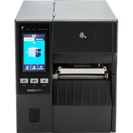 TT Printer TAA ZT411_ 4_, 203 dpi, US Cord, Serial, USB, 10/100 Ethernet, Bluetooth 4.1/MFi, USB Host, On-metal, RFID UHF Encode - 1