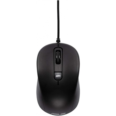 ASUS MU101C Blue Ray Silent - Mouse - right and left-handed - optical - 3 buttons - wired - USB - black - 0