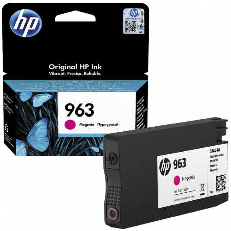 HP 963 - 10.77 ml - magenta - original - ink cartridge - for Officejet 9012; Officejet Pro 90XX - 0