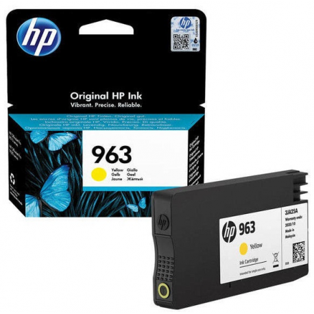 HP 963 - 10.7 ml - yellow - original - ink cartridge - for Officejet 9012; Officejet Pro 90XX - 0