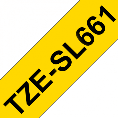 Brother TZe-SL661 - Self-adhesive - black on yellow - Roll (3.6 cm x 8 m) 1 cassette(s) laminated tape - for P-Touch PT-D800W, PT-P900W, PT-P950NW - 1