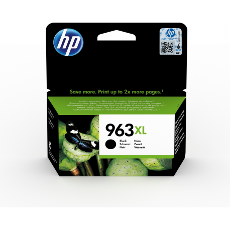 HP 963XL - 47.86 ml - High Yield - black - original - ink cartridge - for Officejet 9012; Officejet Pro 90XX - 0