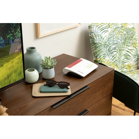 AVM FRITZ!Box 5530 Fiber - Wireless router - GPON terminal / voice card - 3-port switch - GigE, 2.5 GigE, GPON, XGS-PON, AON - 802.11a/b/g/n/ac/ax - Dual Band - VoIP phone adapter (DECT) - 2