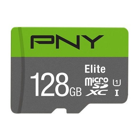 PNY Elite - Flash memory card - 128 GB - UHS-I U1 / Class10 - microSDXC UHS-I - 0