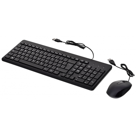 HP 150 - Keyboard and mouse set - USB - black - for HP 21, 22, 24, 27; Pavilion 24, 27, TP01; Pavilion Laptop 13, 14, 15 - 1