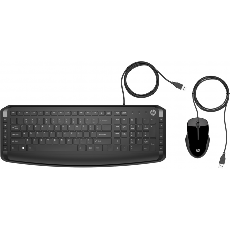 HP Pavilion 200 - Keyboard and mouse set - USB - black - for OMEN by HP Laptop 16; Victus by HP Laptop 16; Laptop 14, 15, 17; Pavilion Plus Laptop 14 - 0