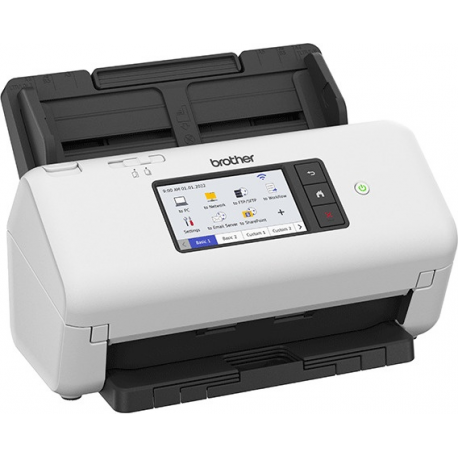 Brother ADS-4700W - Document scanner - Dual CIS - Duplex - A4 - 600 dpi x 600 dpi - up to 40 ppm (mono) / up to 40 ppm (colour) - ADF (80 sheets) - up to 6000 scans per day - USB 3.0, Gigabit LAN, Wi-Fi(n), USB 2.0 (Host) - 1