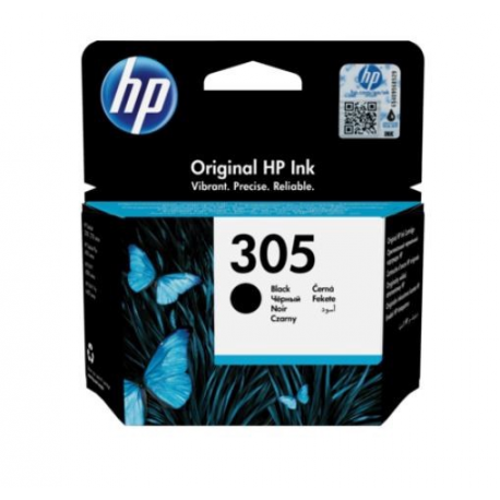 HP 305 - 2 ml - black - original - ink cartridge - for Deskjet 1255, 23XX, 27XX, 41XX; DeskJet Plus 41XX; Envy 60XX, 64XX; ENVY Pro 64XX - 1