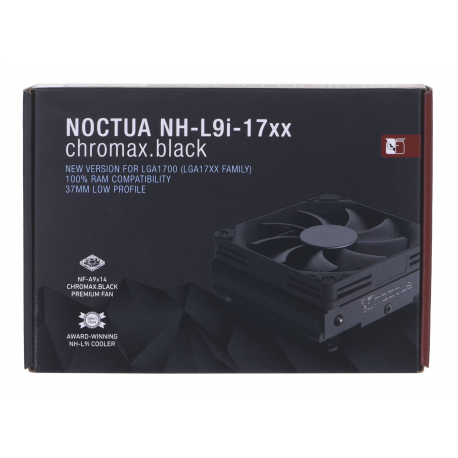 Noctua NH-L9i - Processor cooler - (for: LGA1700) - aluminum with nickel plated copper base - 92 mm - chromax.black - 7