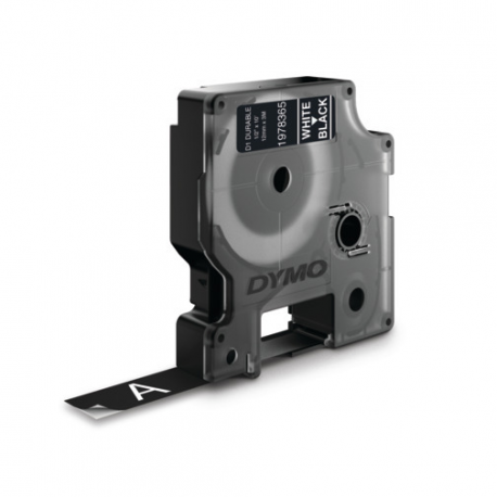 DYMO D1 - Self-adhesive - white on black - Roll (1.2 cm x 3 m) 1 cassette(s) label tape - for LabelMANAGER 100, 150, 160, 200, 210, 220, 260, 280, 300, 360, 420, 450; MobileLabeler - 0